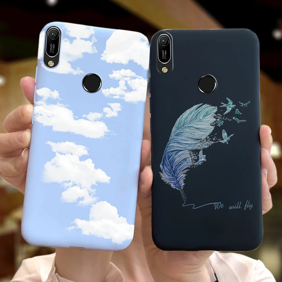 Чехол для Huawei Y6 2019 симпатичный чехол телефона Y 6 дюйма искусственный силиконовый