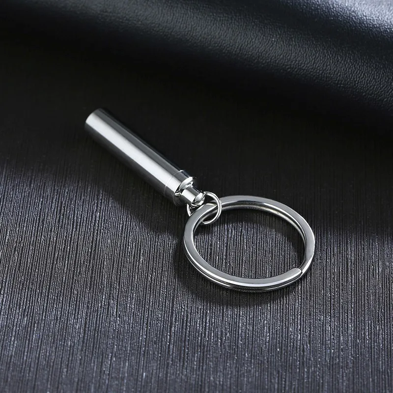 Нержавеющая Сталь цилиндрическая урна брелок для мужчин бутылка женщин Висячие