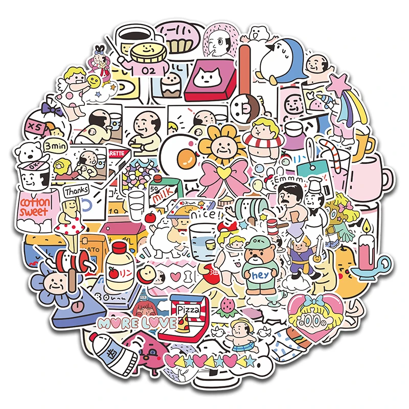 

88Pcs VSCO Vinyl Girl Essential Stuff Stickers Waterproof Diy Refrigerator Phone Skateboard Car Accessories Sticker