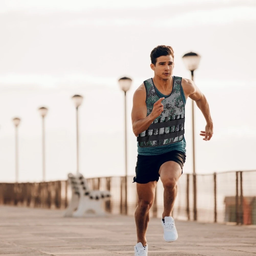 

Weighted Vest Oxford Cloth Adjustable Hook Loop Outdoor Running Fitness Lose Weight Exercise Waistcoat Training Accessories