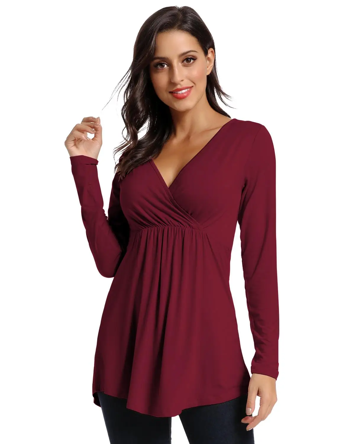 Топ для кормящих матерей с V образным вырезом одежда грудного вскармливания топы