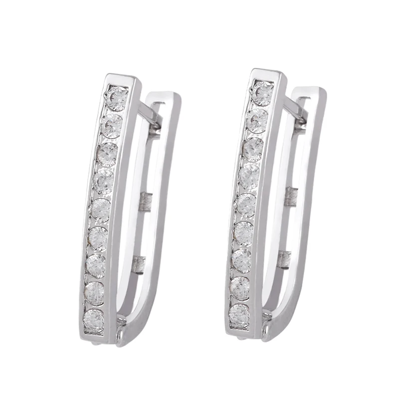 Модные геометрические серьги OCESRIO из розового золота 585 с натуральными камнями