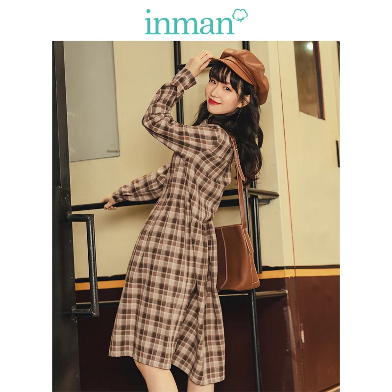 INMAN осень 2019 Новое поступление Ретро стиль для молодых девушек с отложным