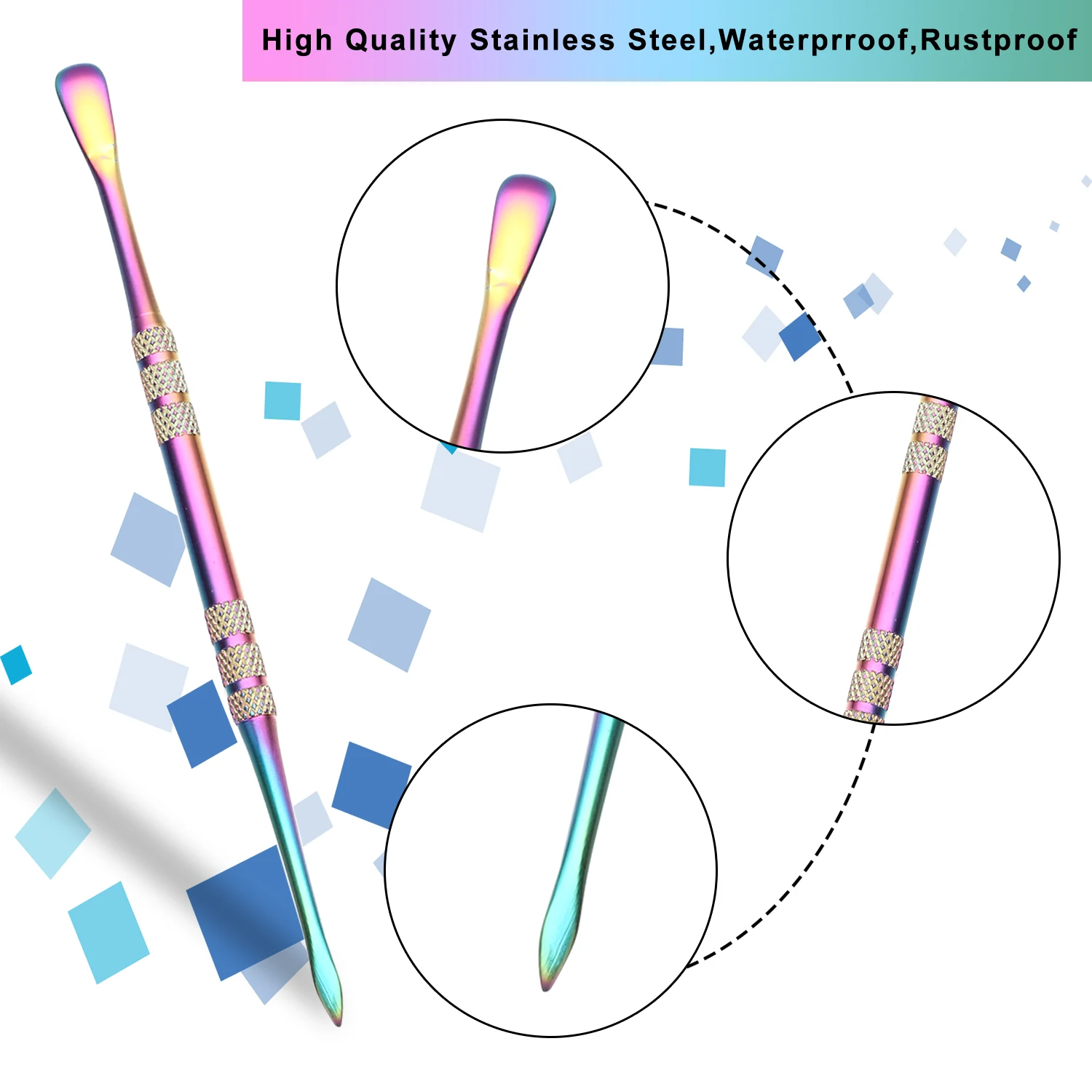 10 шт./компл. Серебристая/Радужная ложка из нержавеющей стали инструмент для
