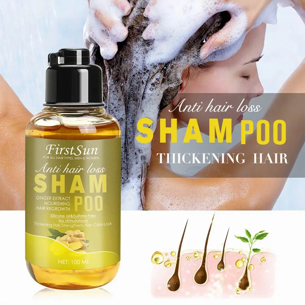 

Ginger Hair Growth Serum Nourishing Hair Roots Anti Hair Loss Products Prevent Dry Frizzy Damaged Thinning Repair Care Shampoo