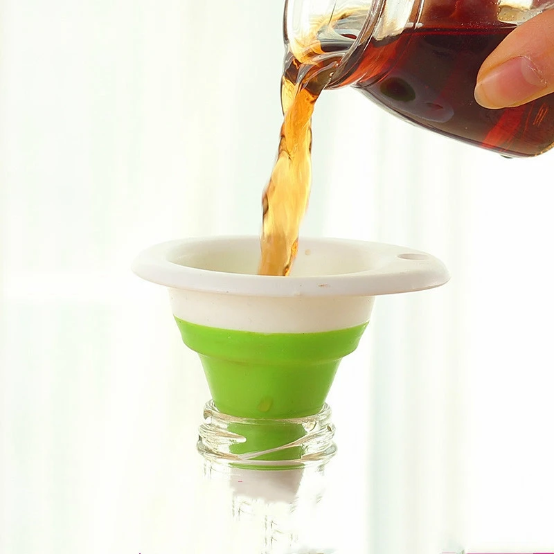 

Silicone Foldable Collapsible Style Funnel Hopper Home Kitchen Cozinha Cooking Tools Accessories Gadgets