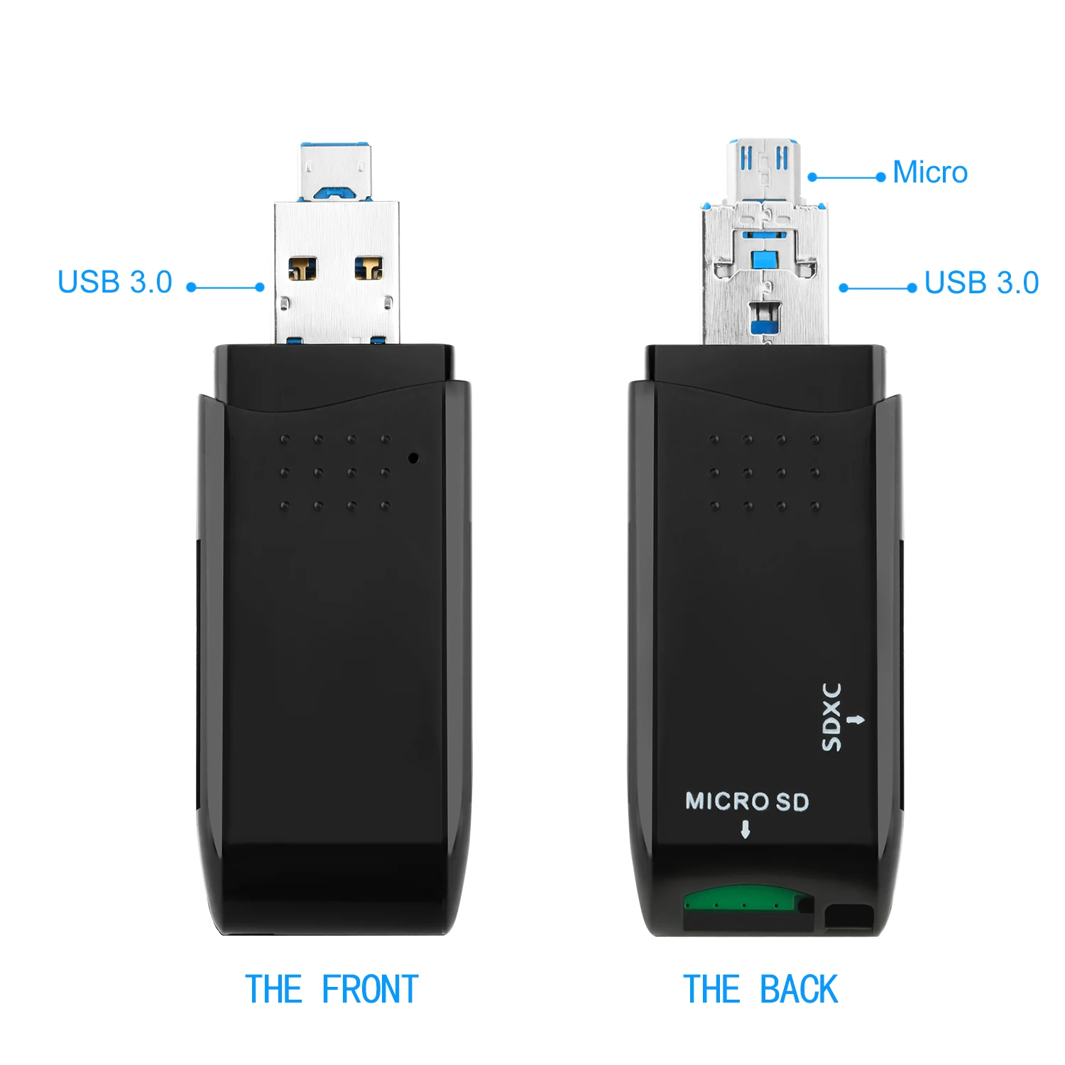 Rocketek usb 3,0 мульти 2 в 1 памяти otg телефон кард-ридер 5 Гбит/с адаптер для SD/TF micro SD для ПК компьютер ноутбук аксессуары