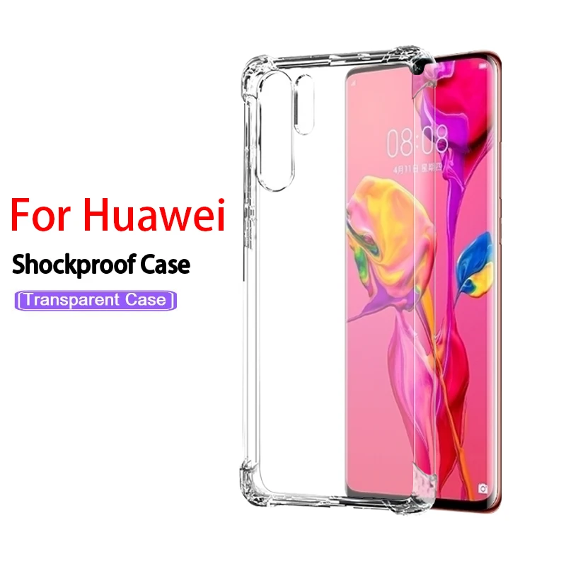 Прозрачный чехол TPU для huawei P30/P30 Pro/P30 Lite мягкий силиконовый тонкий прозрачный