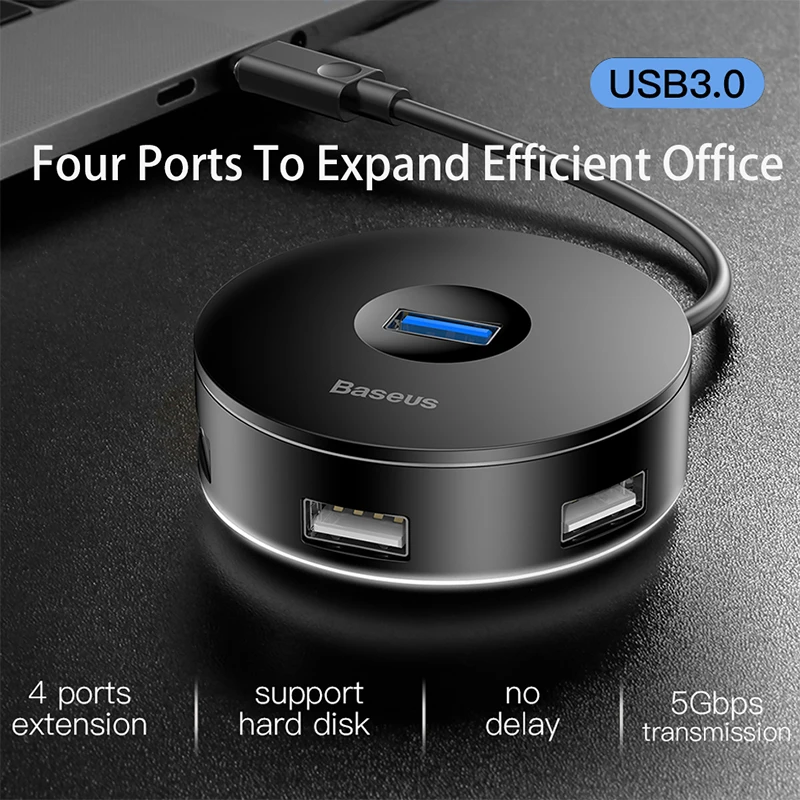 Разветвитель baзае USB C разветвитель 3 0 2 с 4 портами для ПК и ноутбука|Док-станции