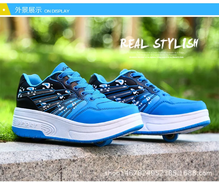 

Children Adult Double Wheel Single Boy Automatic Invisible Band Wheel Girl Spring and Summer Mesh Breathable womens shoes