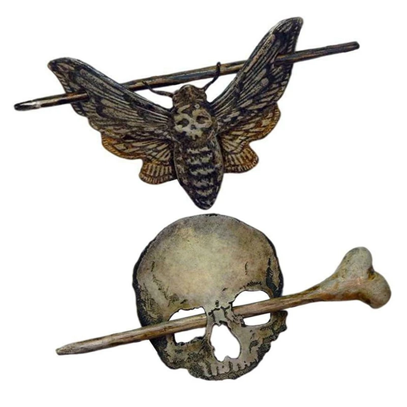 

Женская искусственная заколка-слайдер в виде моли смерти/фотоблей, аксессуары для волос на Хэллоуин, Прямая поставка