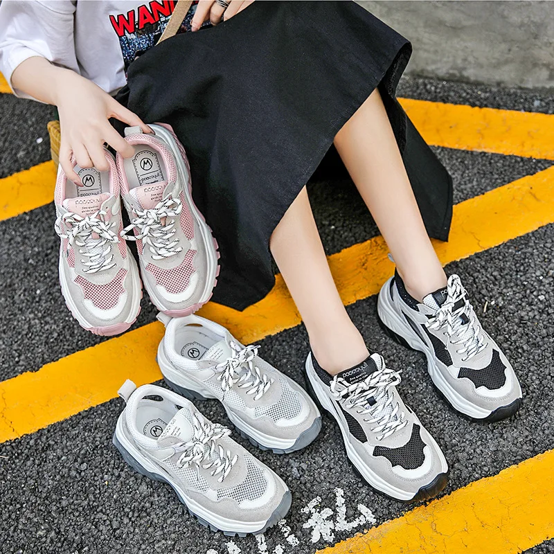 Женская спортивная обувь модная новинка 2020 повседневная из воловьей двухслойной