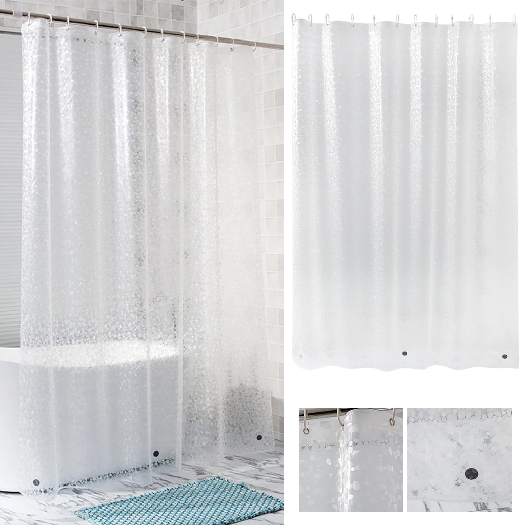 

Plain Thick Shower Curtain Washable Hotel Shower Stall Bathtub Bath Curtains