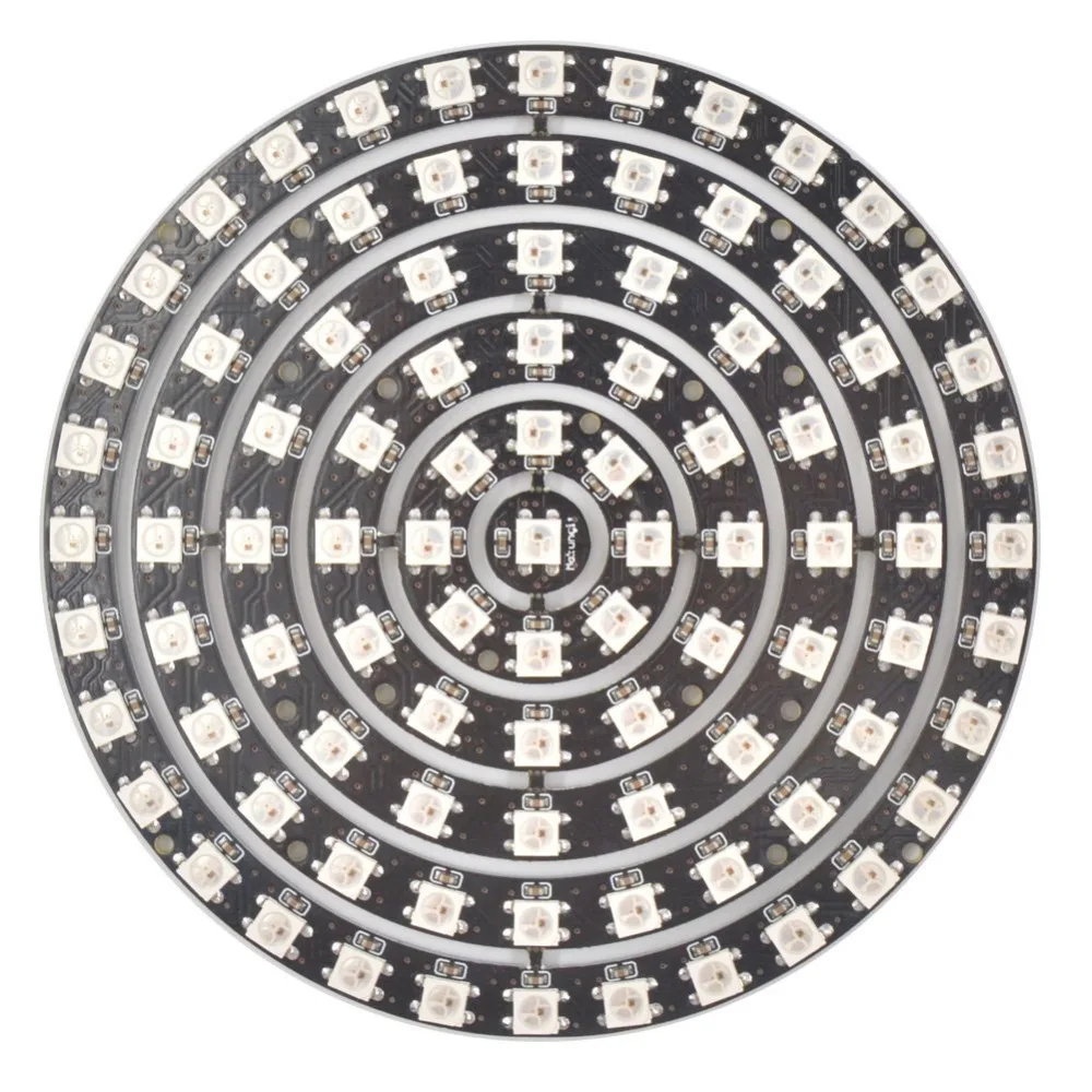 [Seven Neon]1 8 12 16 24 32 40 48 60 93 241 Bits LED s DC5V WS2812B SK6812 RGBW RGBWW SMD 5050 светодиодный кольцевой