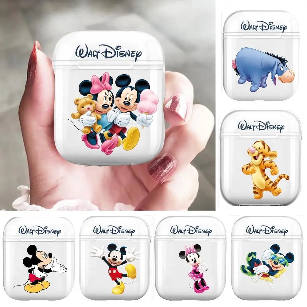 

Мягкий силиконовый чехол для Airpods 1/2 с изображением героев Диснея тигра Микки и Минни Мауса, защитный чехол для беспроводных Bluetooth наушников ...