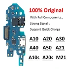 100% Оригинальный док-разъем Micro USB зарядное устройство порт для зарядки гибкий кабель плата для Samsung A10 A10S A20 A20S A21 A30 A40 A50 M21