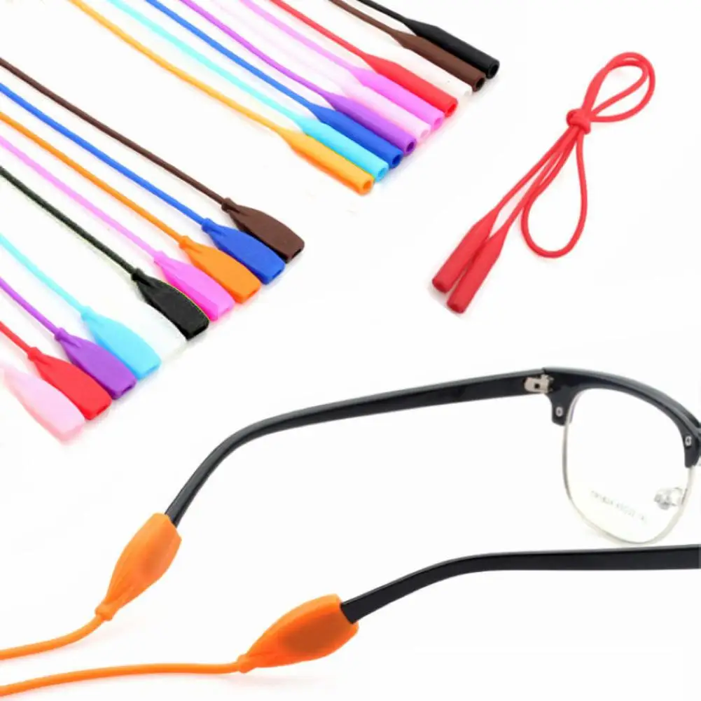 

1pc Silicone Glasses Strap Chain Adjustable Anti-slip Cord Holder Neck Eyeglass String Lanyard