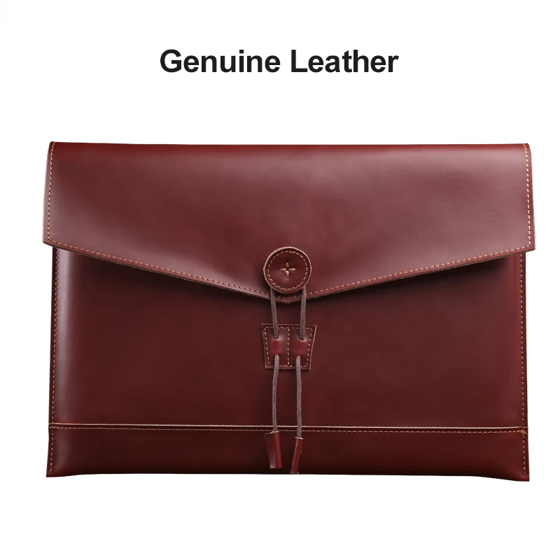 Luxury Genuine Leather Laptop Bag New for 11 12 13.3 15.4 inch Notebook Bag Case Waterproof Sleeve Bag Ultra-thin Cases Cover