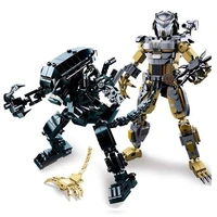 alien vs predators robot war model building blocks sets diy creator construction high tech bricks educational toys for children