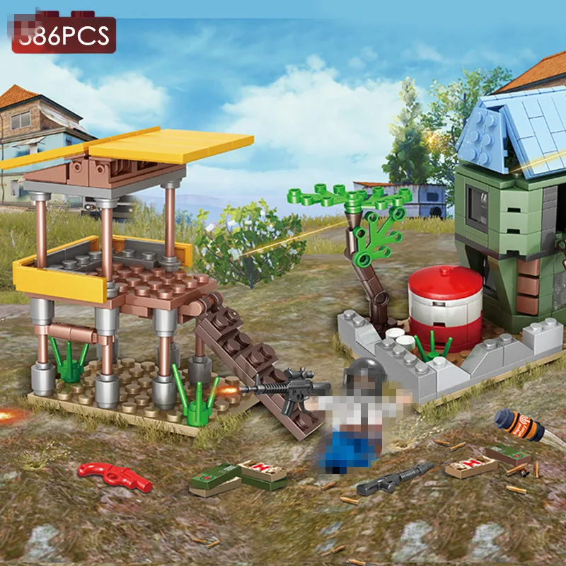 386 шт. маленькие частицы строительные блоки модель кирпичи Военные боевые игры