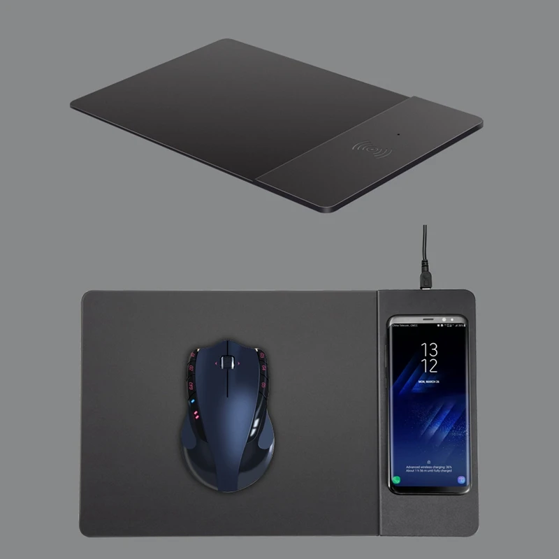 Wireless Charging Mouse Pad QI Desktop Charger for Samsung iPhone | Компьютеры и офис