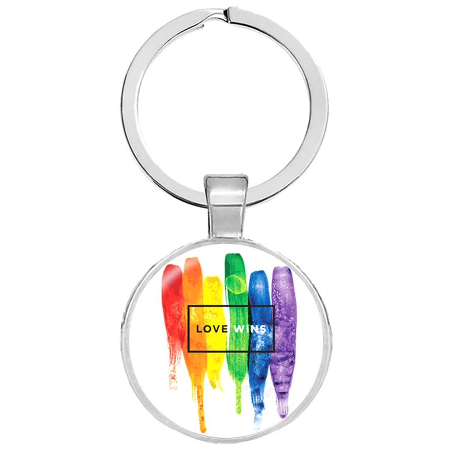 Креативные брелки LGBT Pride брелок для ключей геев лесбиянок с радугой Love Wins Hoder