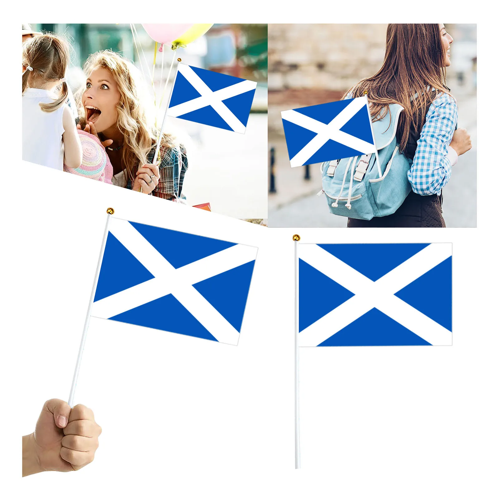 

1/4PC Scotland Window Flag Hand Holding Scotland Hanging Mini Flag Ornament Home Decoration Holiday Celebration 14x21cm