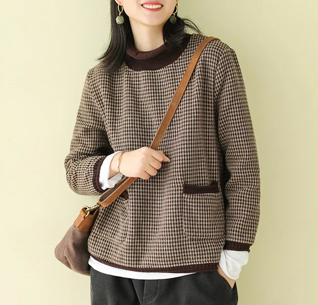 Женские свободные флисовые толстовки повседневные теплые кофты в стиле ретро с