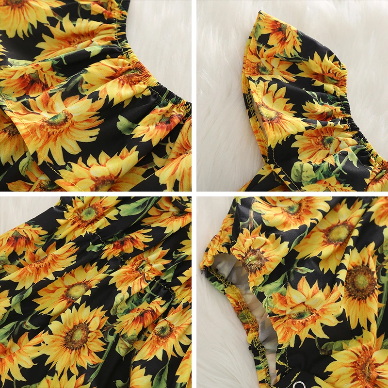 

Baby Rompers 2021 Newborn Summer Baby Girls Flower Romper chrysanthemum Jumpsuit Sunsuit Outfits Set Clothes Baby Clothing