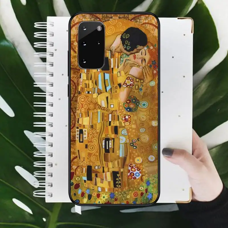 

Kiss By Gustav Klimt art pattern Phone Cases For Samsung galaxy S 9 10 20 A 10 21 30 31 40 50 51 71 s note 20 j 4 2018 plus