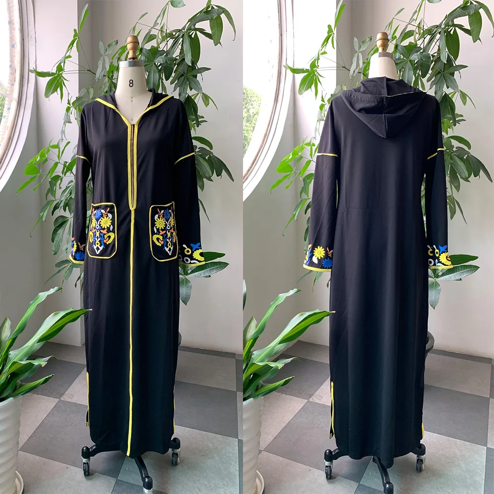 Женское длинное платье Кафтан Дубай Абая 2021 модные платья Хиджаб класса люкс в