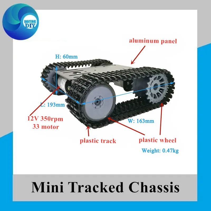 Мини TP101 Smart Tank Шасси гусеничное шасси платформа дистанционного управления с