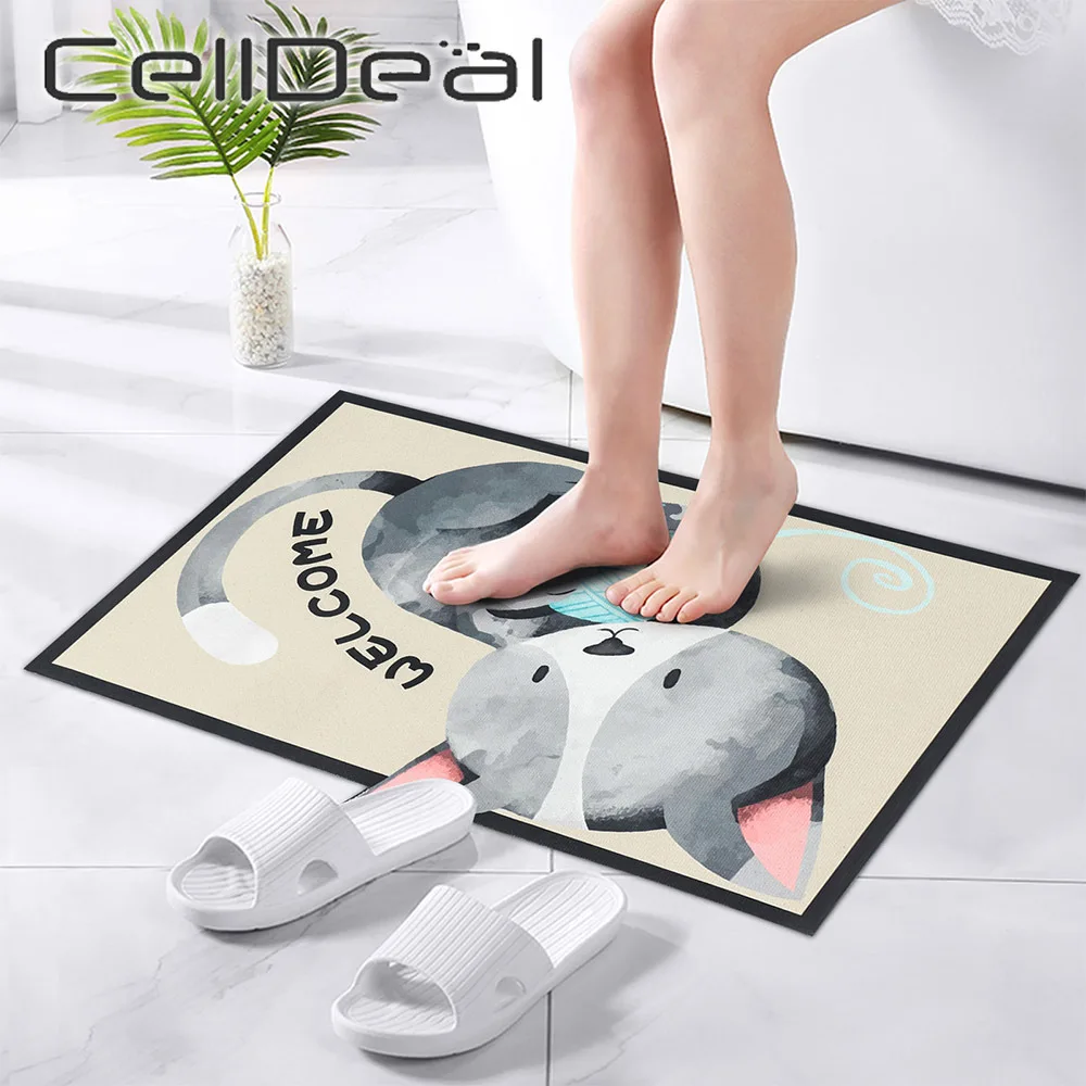 

Anti-slip Bathroom Mat Cartoon Absorbtion Entrance Doormats Carpets Rugs For Home Bath Living Room Shower Room Accessories