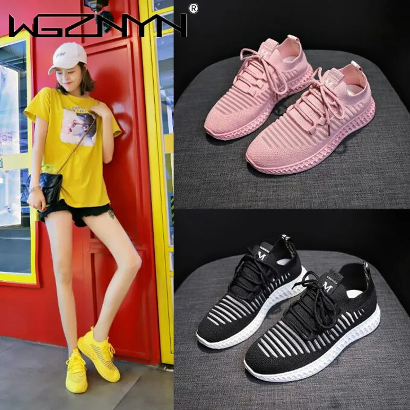 

NEW Women Casual Shoes Fashion Breathable Walking Mesh Lace Up Flat Shoes Tenis Feminino Sneakers Women outdoor Vulcanized Shoes