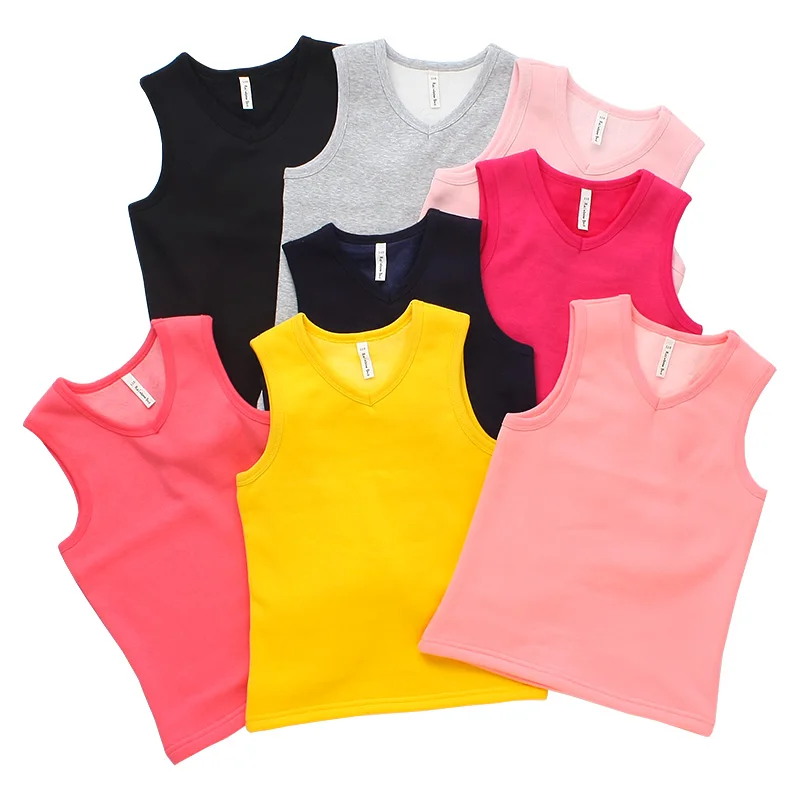 Детские зимние Бархатные утепленные Футболки с длинным рукавом хлопковая