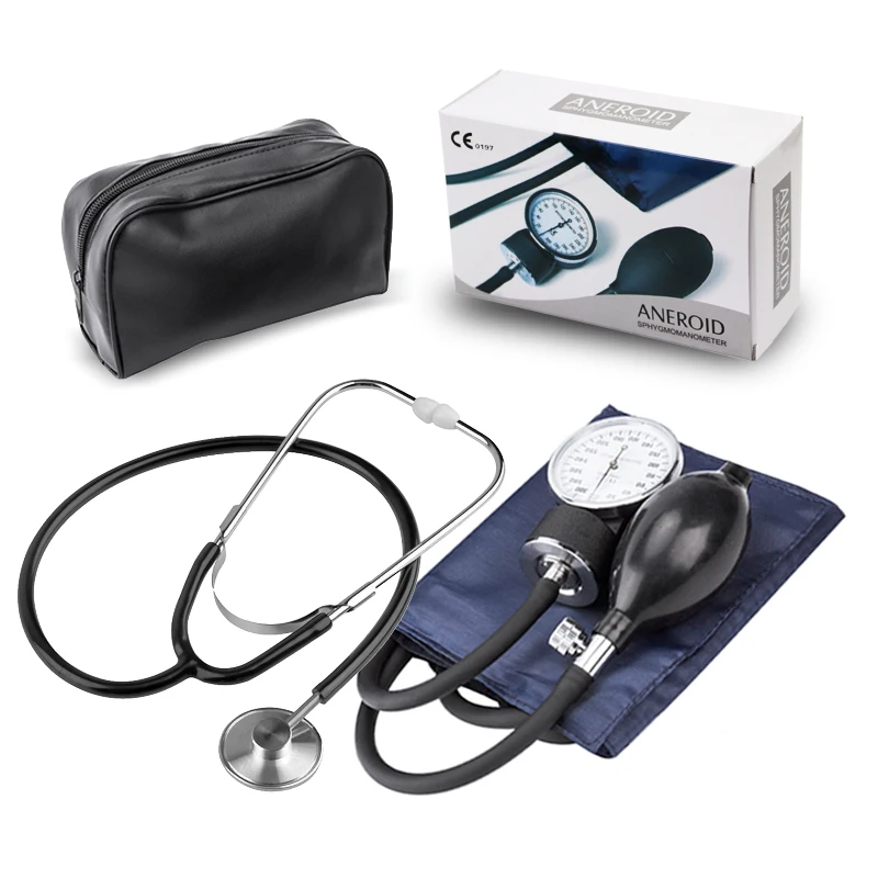 

Manual Blood Pressure Monitor Diastolic Medical Doctor Stethoscope Aneroid BP Adult Sphygmomanometer Cuff Home Health Monitor