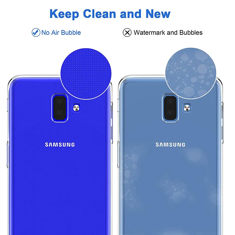 Мягкий силиконовый чехол для телефона Samsung Galaxy J6 Plus Prime 2018 TPU задняя крышка