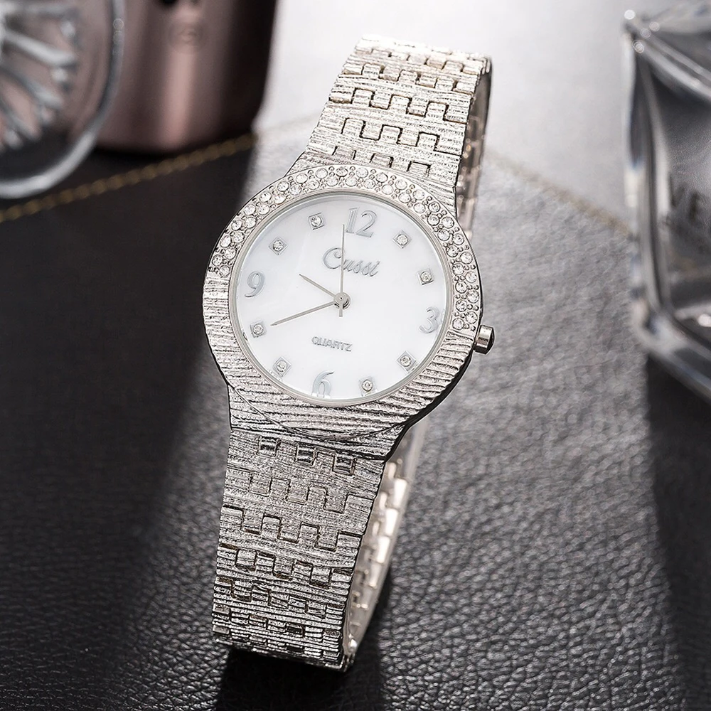 Luxury Watches Set Women Diamond Rhinestone Quartz Watch  Necklace Bracelets Sunglasses Wallet Wirstwatch Gifts sets For Women