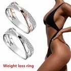 Магнитные кольца из нержавеющей стали, магнитное кольцо для похудения, инструменты для похудения, кольцо для снижения веса