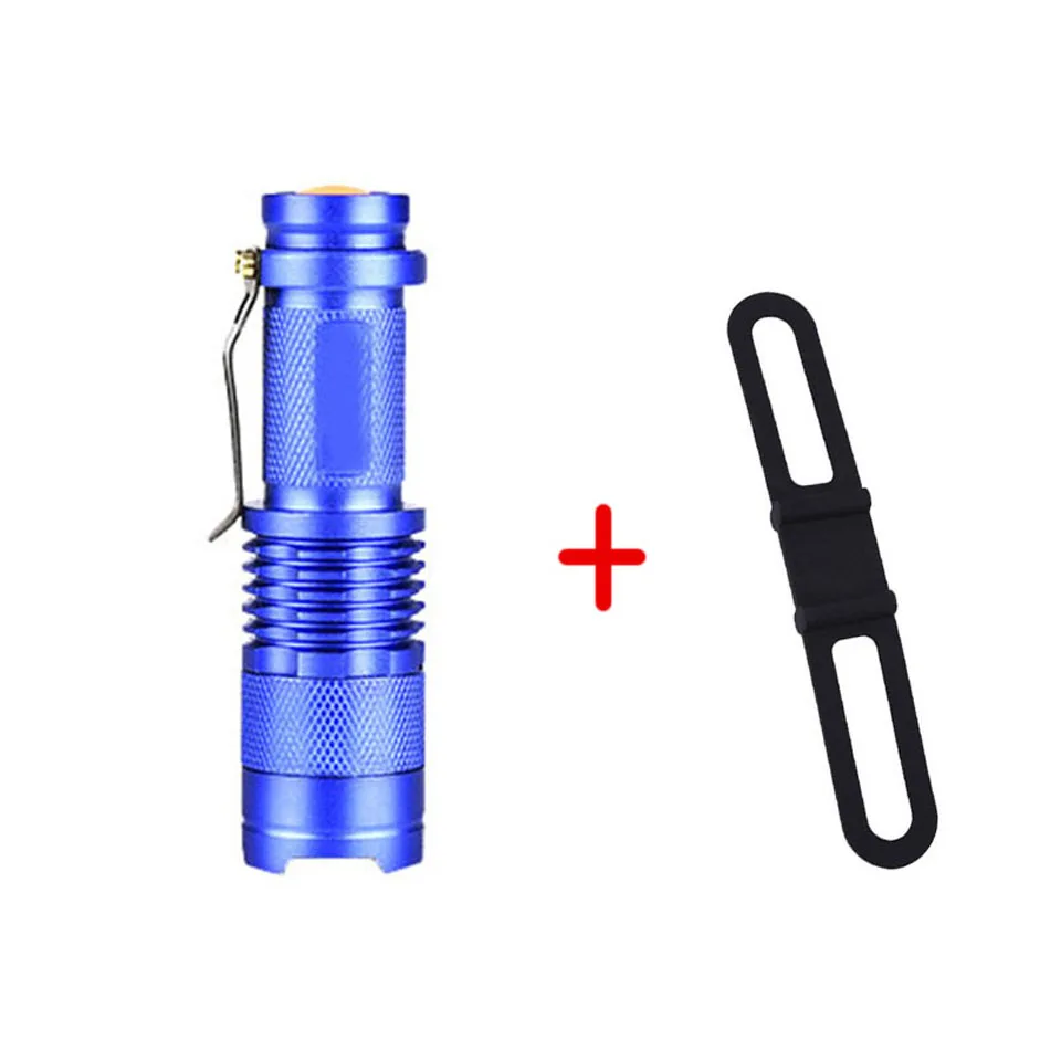 Blue ZOOM Bicycle Light 7w 2500 Lumen 3 Mode Bike Flashlight Q5 LED Cycling Front Light Bike lights Lamp Torch Waterproof - Цвет: Blue