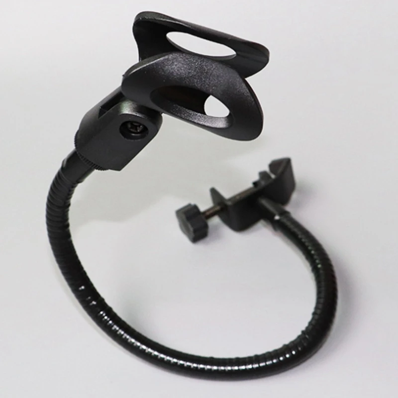 

Flexible Gooseneck Microphone Stand with Desk Clamp for Radio Broadcasting Studio, Live Broadcast Equipment, Stations
