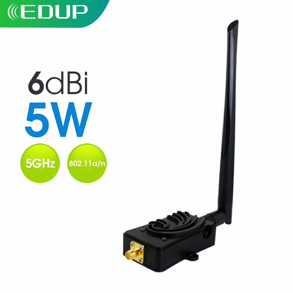 Amplificador de Potência Adaptador para Câmera 5.8ghz sem Fio Edup Sinal Impulsionador Modelo Avião Controle Remoto Roteador Wi-fi wi fi 5w
