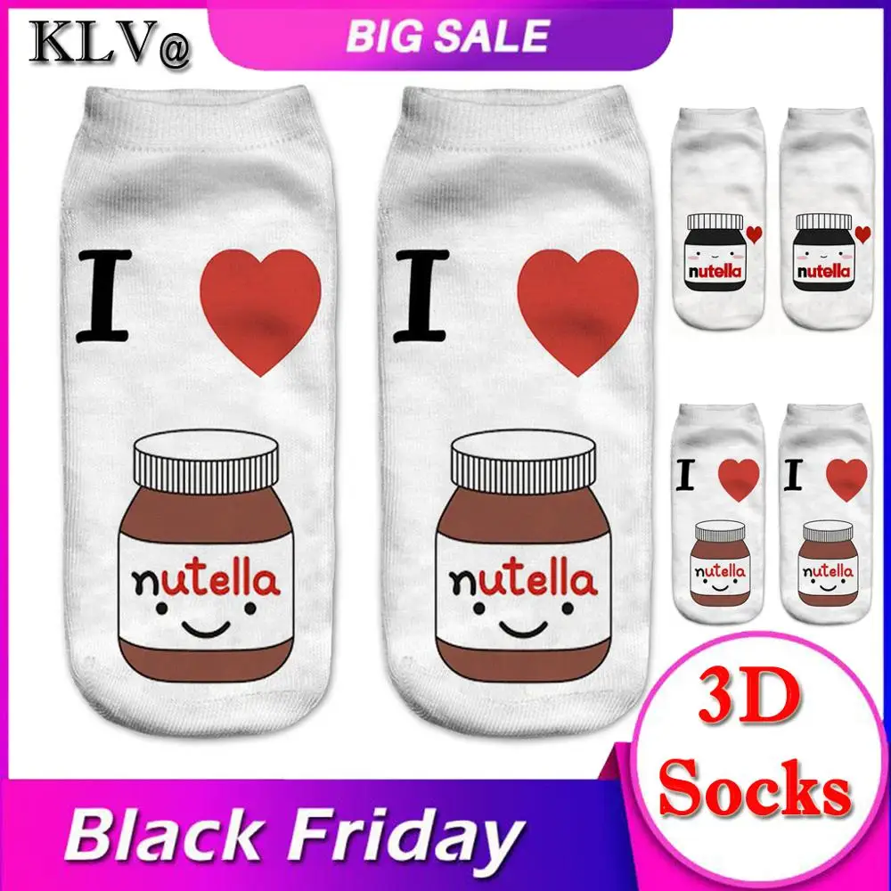 Милые носки для девочек рабочие деловые спортивные средней длины с 3D принтом