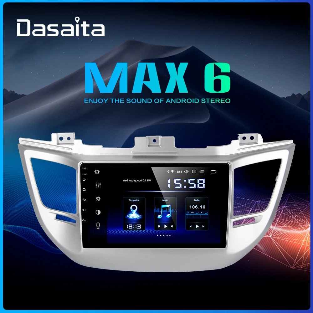 Dasaita 10," ips автомобиль радио Android 9,0 для hyundai Tucson мультимедиа USB 64 ГБ Встроенная память автомобильный аудио TDA7850
