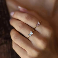 opening adjustable ring for women vintage creative oil dripping unique butterfly hollow rings on fingers simple casual jewelry