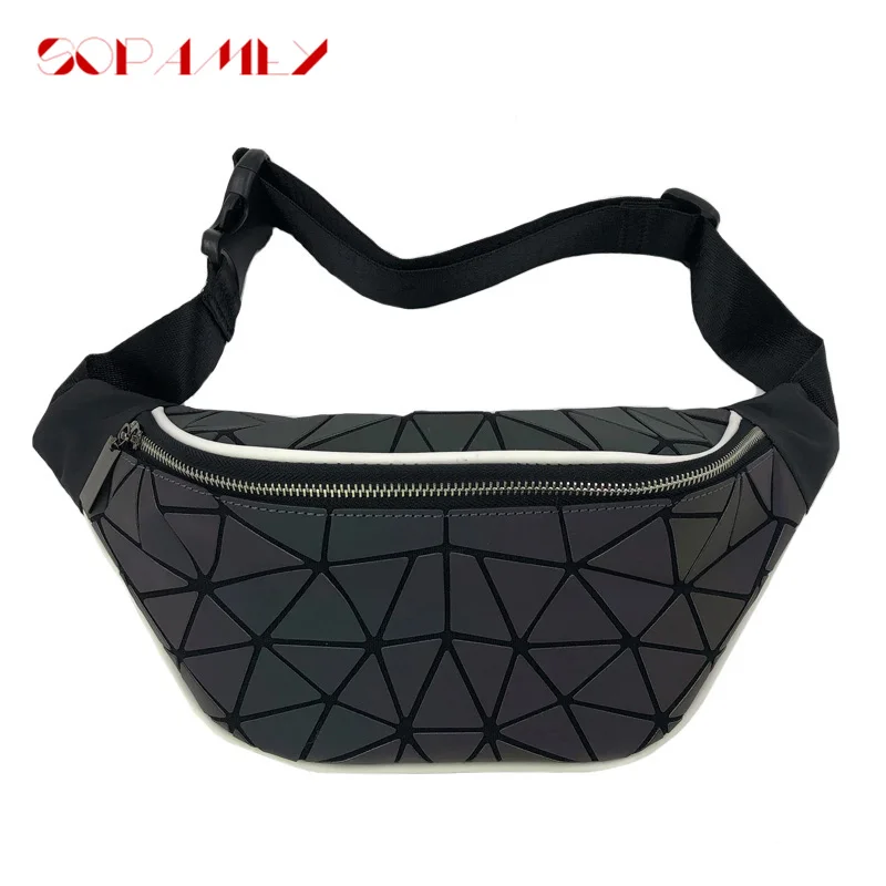 2021 Новый Для женщин световой поясная сумка в виде геометрических фигур Поясные