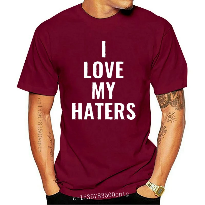 

Новая мужская футболка I Love My Haters Женская Мужская футболка