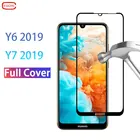 Чехол для Huawei y5 y6 y7 Pro y9 Prime 2019, защита экрана из закаленного стекла для y 6 7 y 6y 7y, защитный чехол для телефона