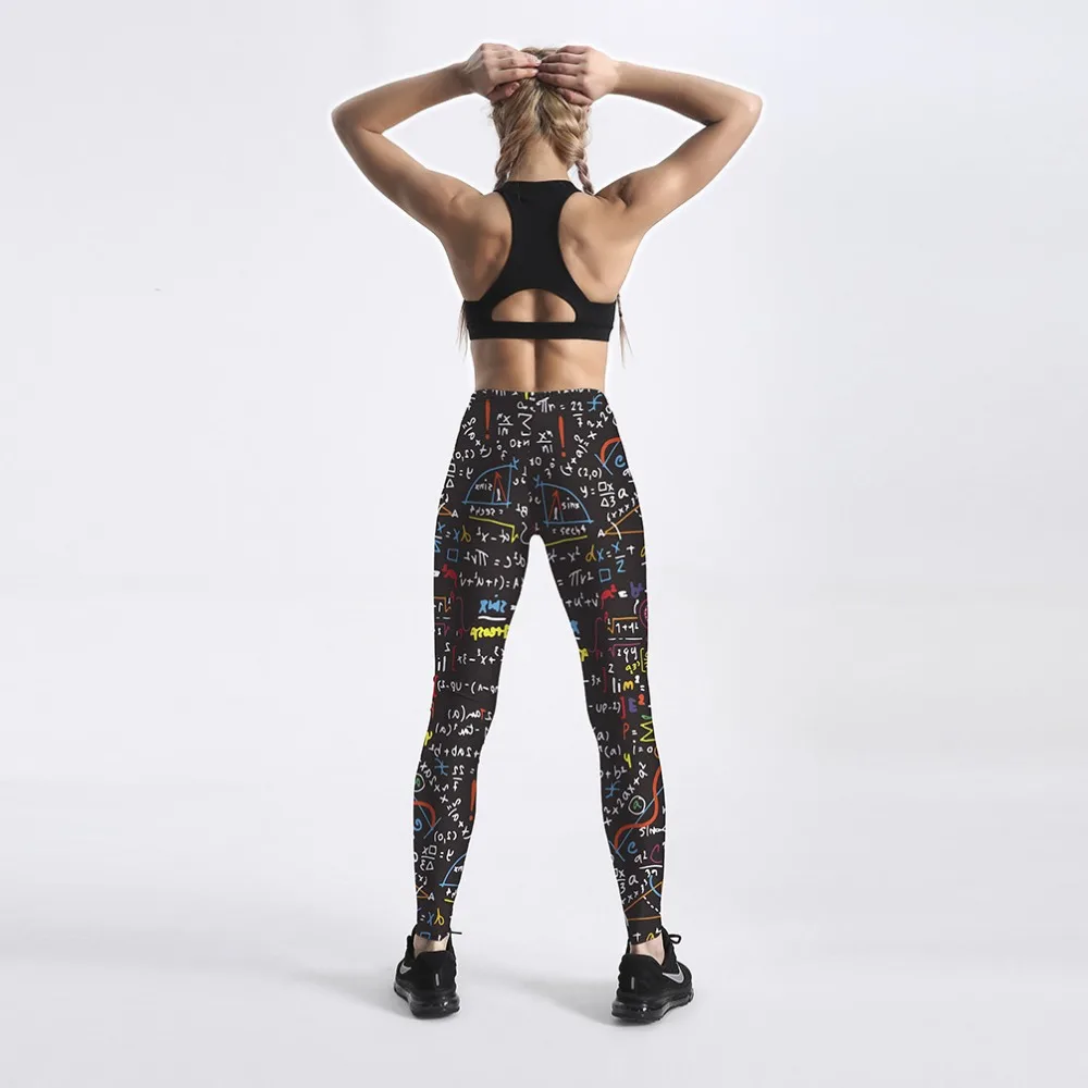 

Women Leggings math digital printed letter Slim Fitness Pant