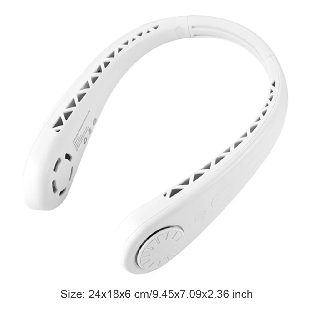 

Mini Neck Fan Portable Bladeless Fan Rechargeable Leafless Hanging Fans Air Cooler Cooling Wearable Neckband Fans Rechargeable